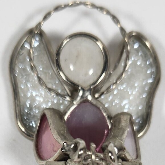 Ganz Angel Ornament Pink-Stain Glass Suncatcher My Sister My Friend - Picture 3 of 5